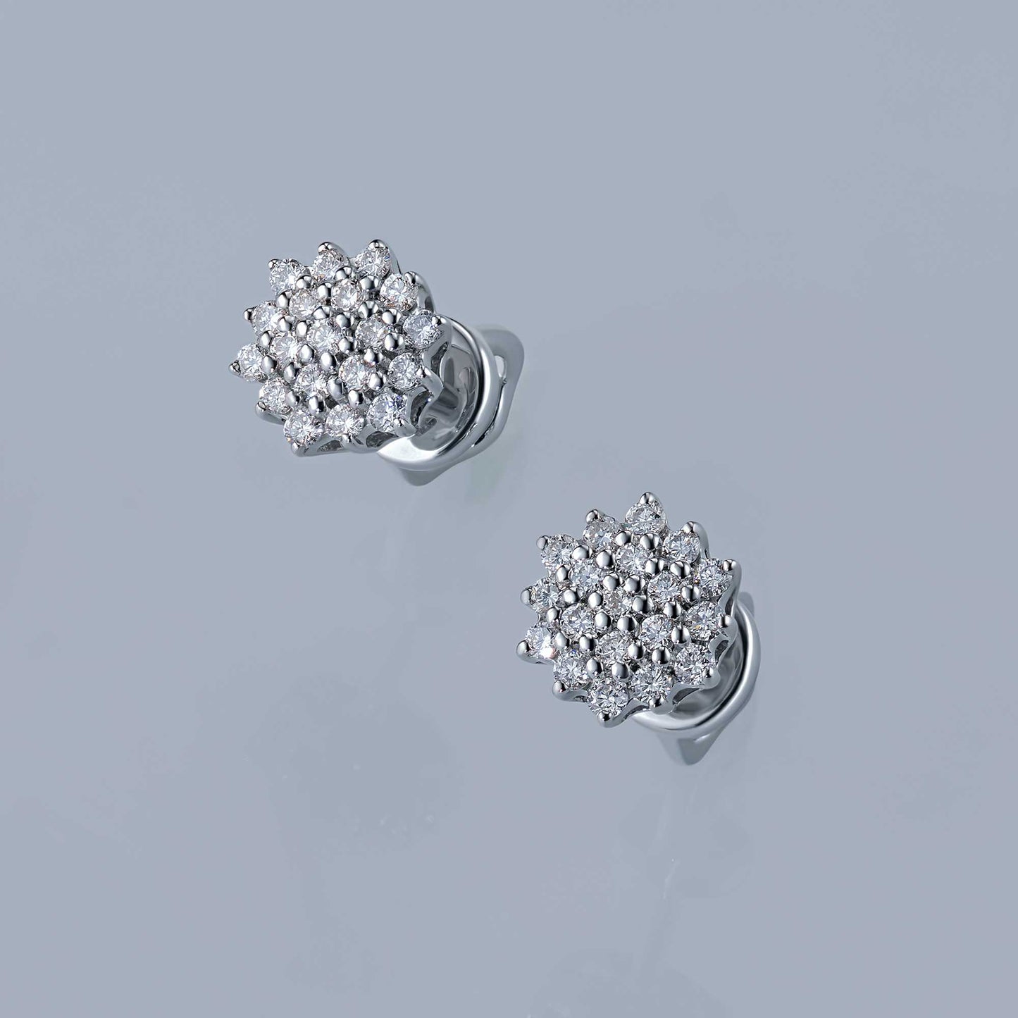 Sterling Silver Earring Studs with Lab-Created Diamonds 0.230 CT.TW