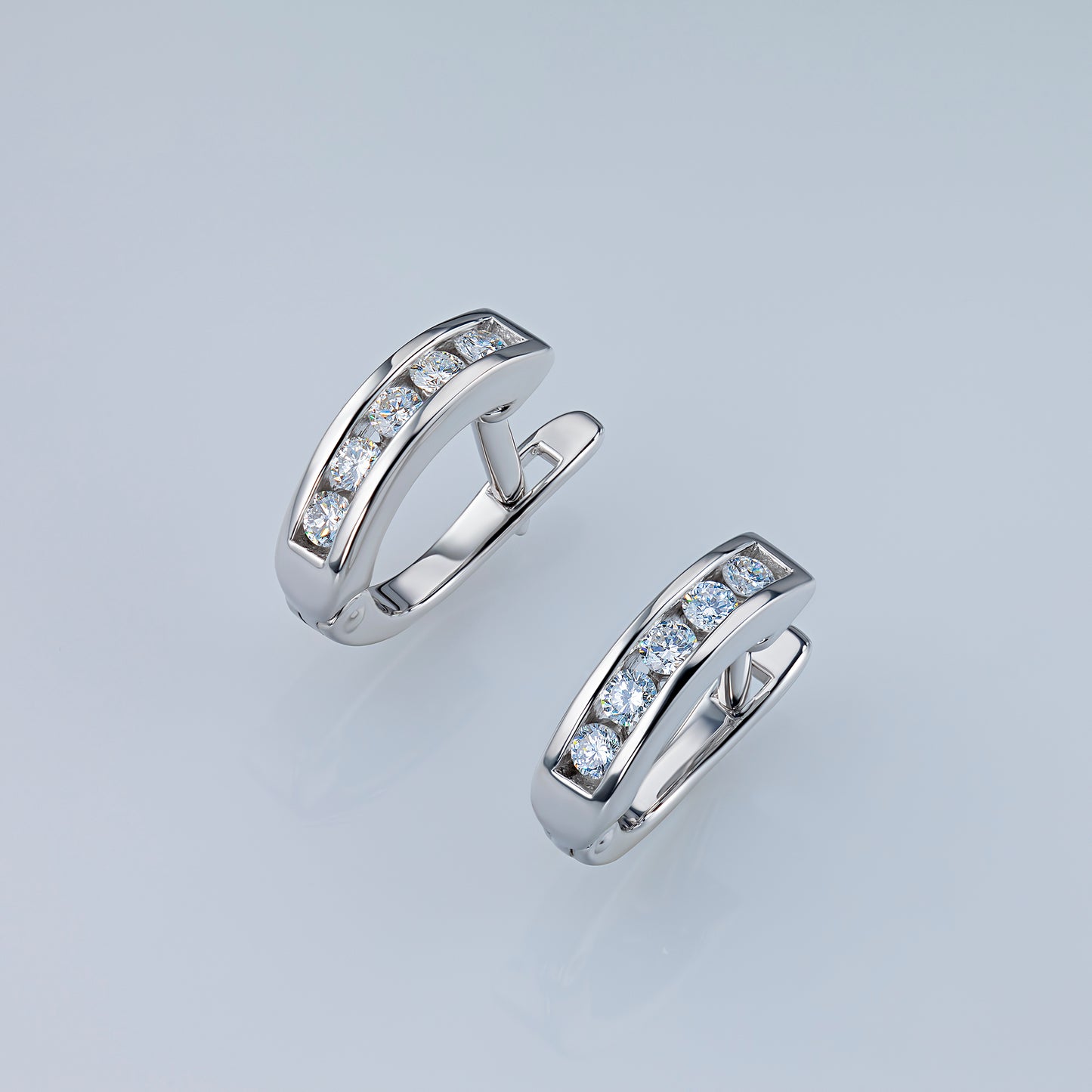 Sterling Silver Earrings with Lab-Created Diamonds 5.470 CT.TW