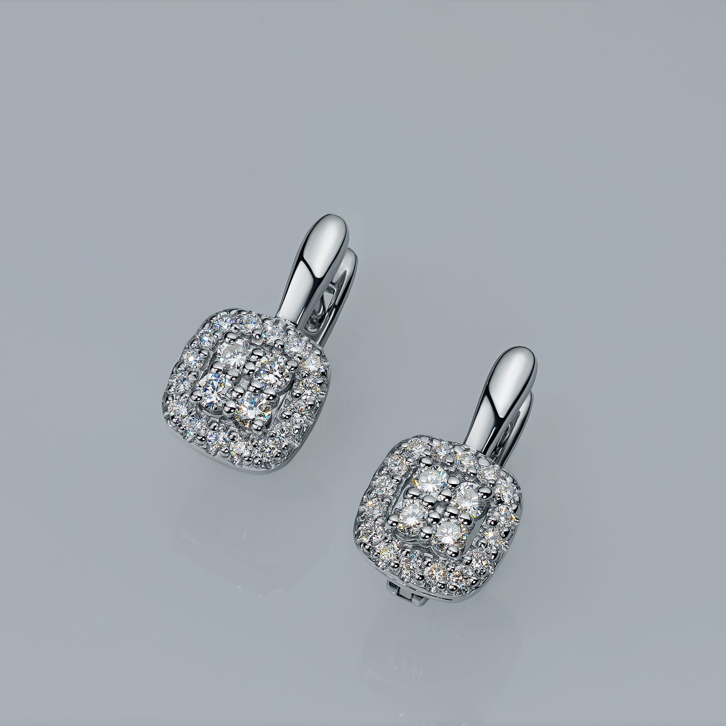 Sterling Silver Earrings with Lab-Created Diamonds 0.660 CT.TW