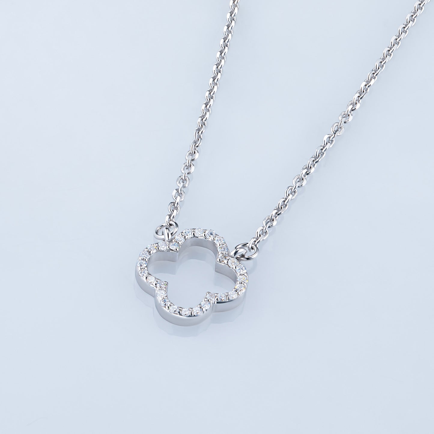 Sterling Silver Necklace with Lab-Created Diamonds 0.170 CT.TW