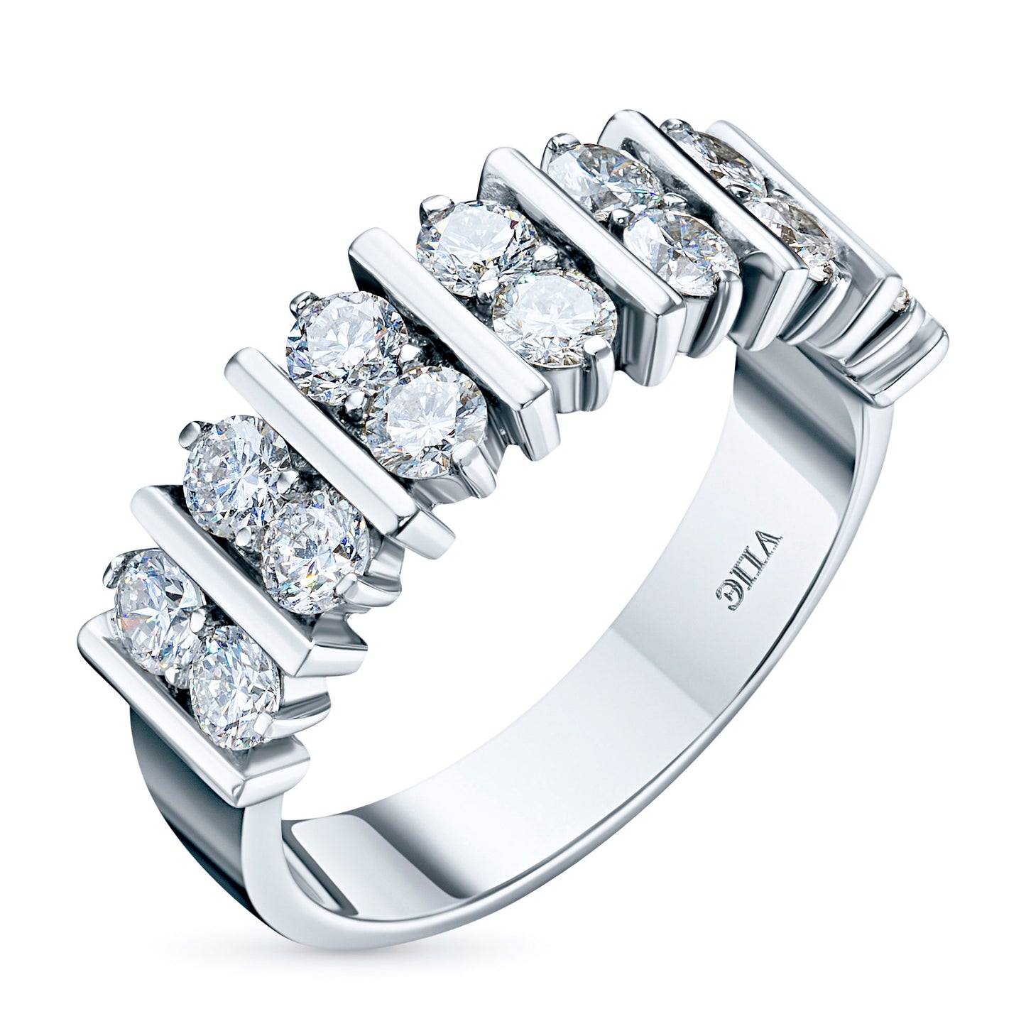 14K White Gold Ring with Lab-Created Diamonds 0.830 CT.TW