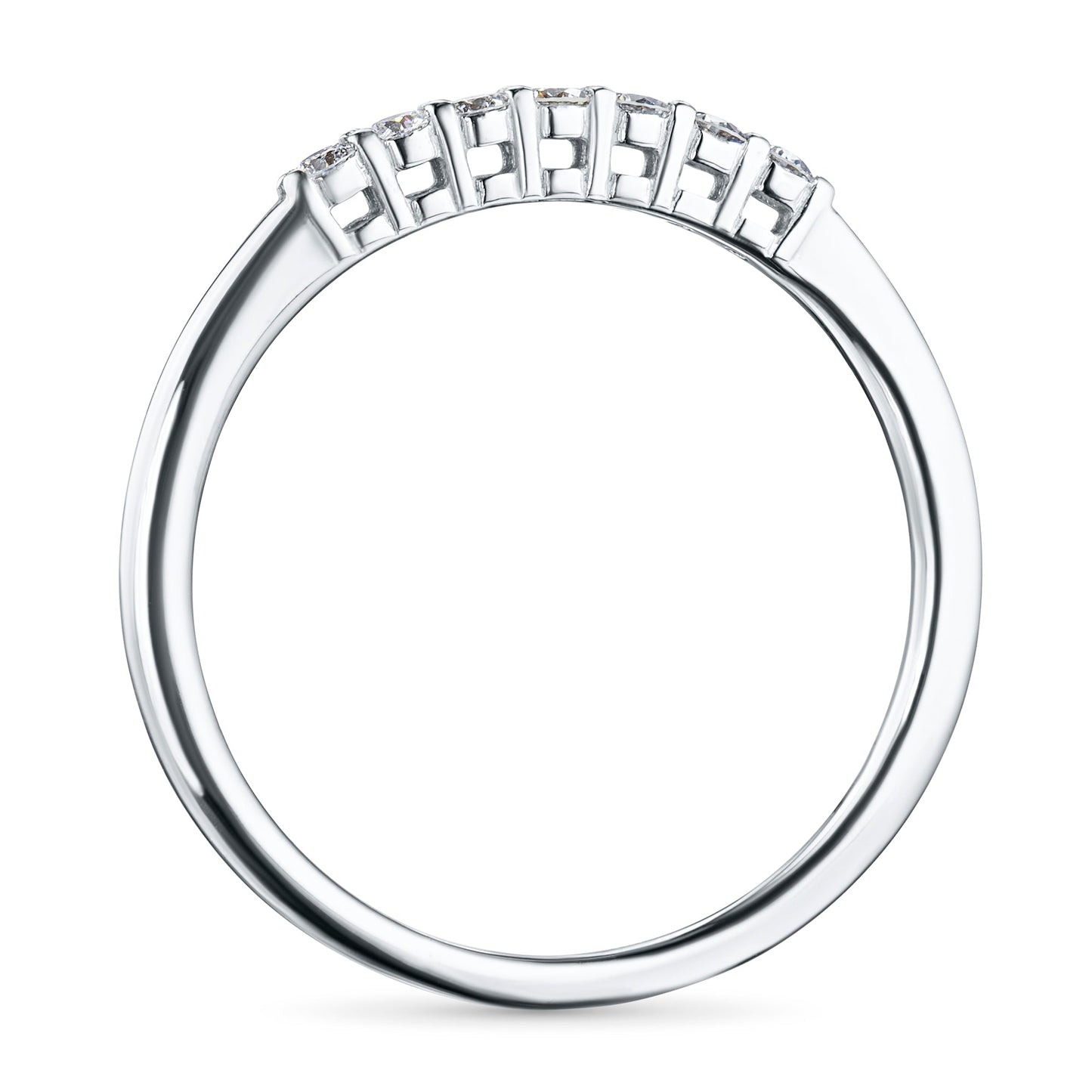 14K White Gold Ring with Natural Diamonds 0.140 CT.TW