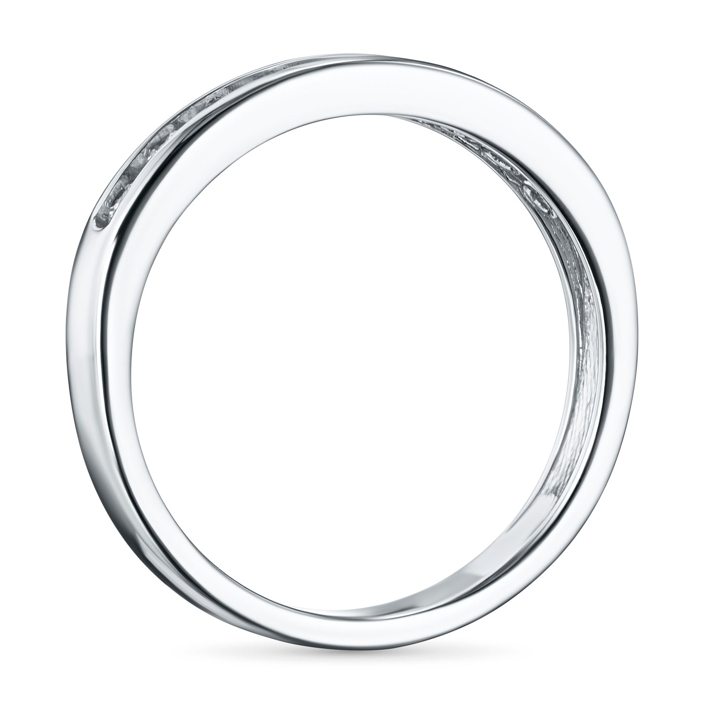 14K White Gold Ring with Natural Diamonds 0.240 CT.TW