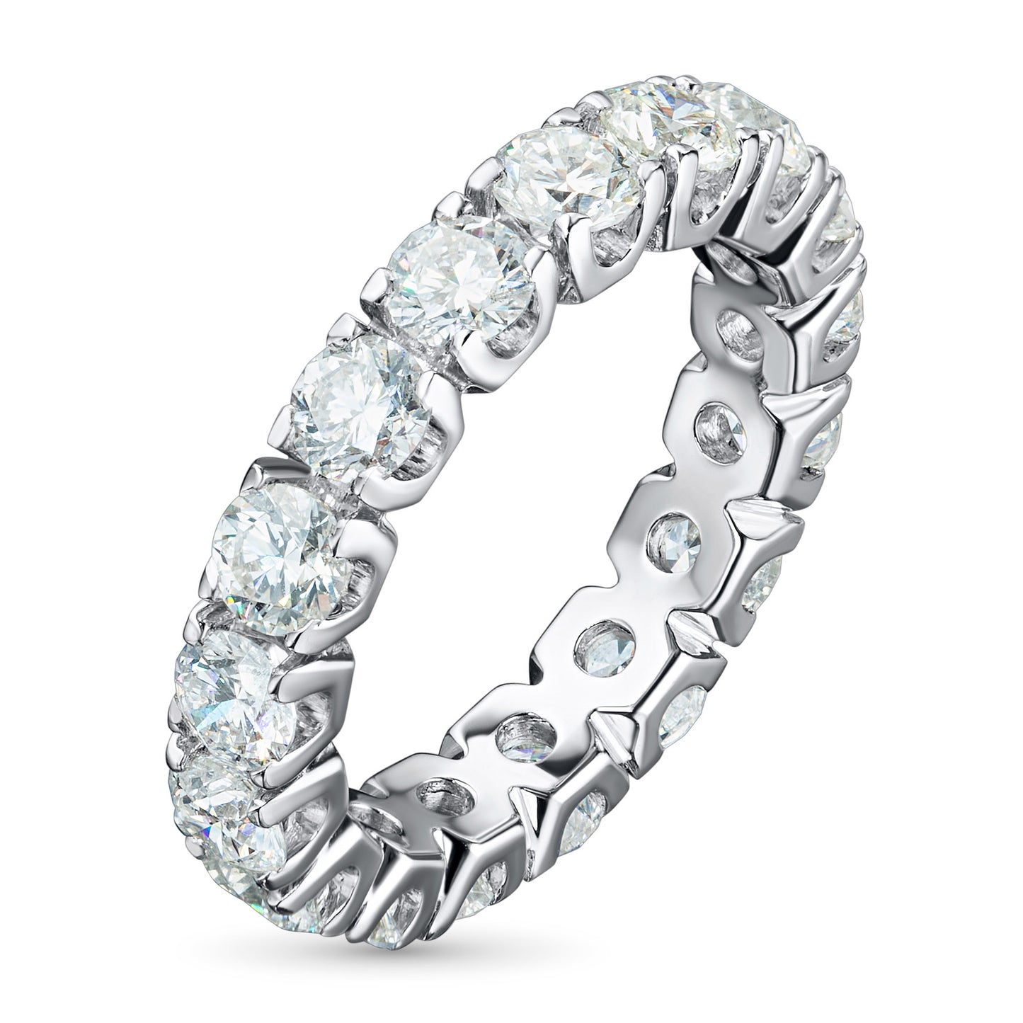 14K White Gold Ring with Lab-Created Diamonds 2.780 CT.TW