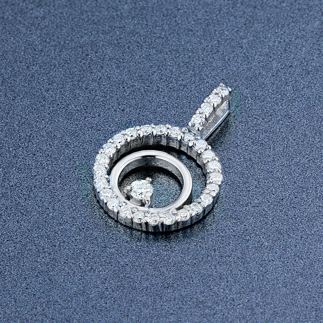 Sterling Silver Pendant with Lab-Created Diamonds 0.24 CT.TW