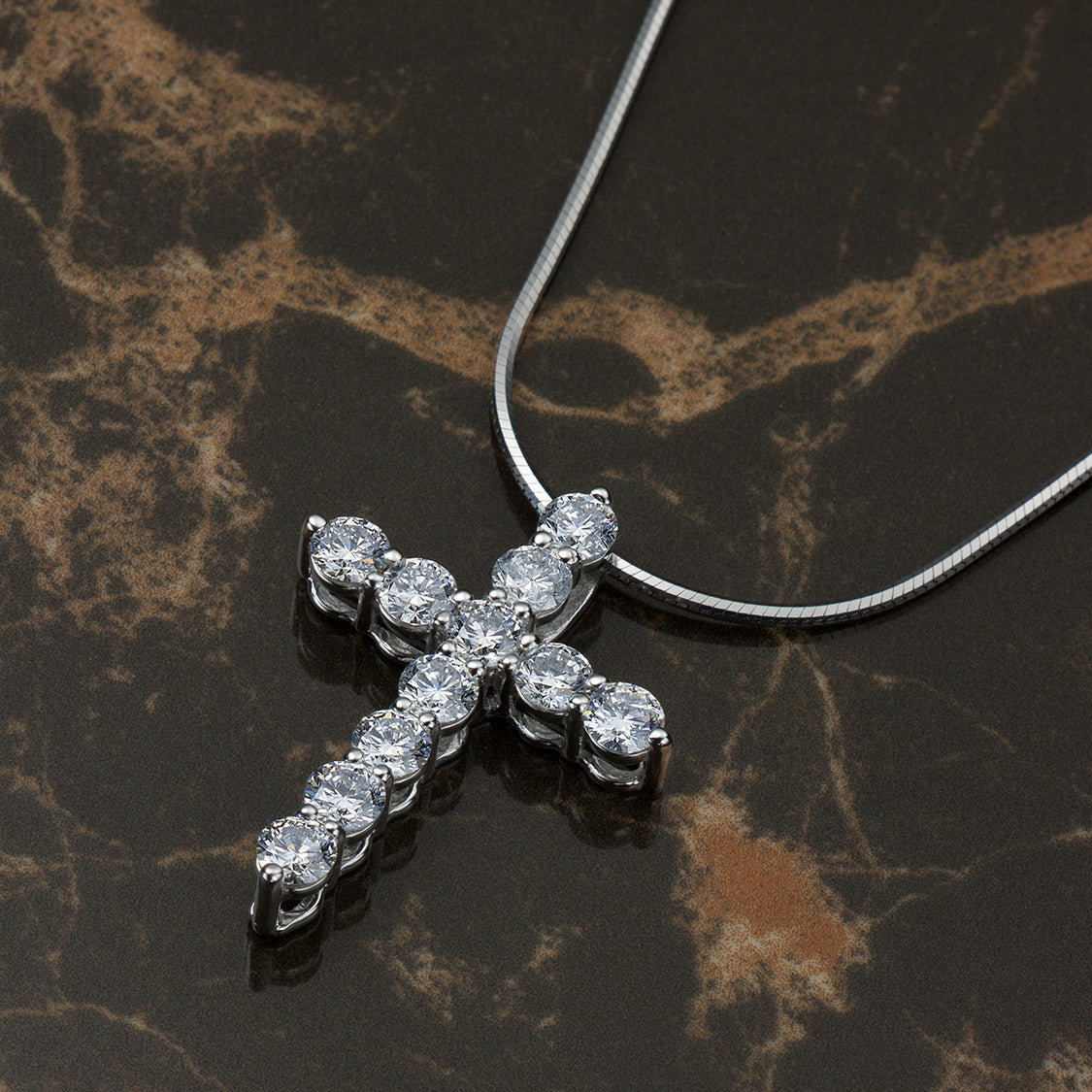 Sterling Silver Pendant with Lab-Created Diamonds 1.700 CT.TW