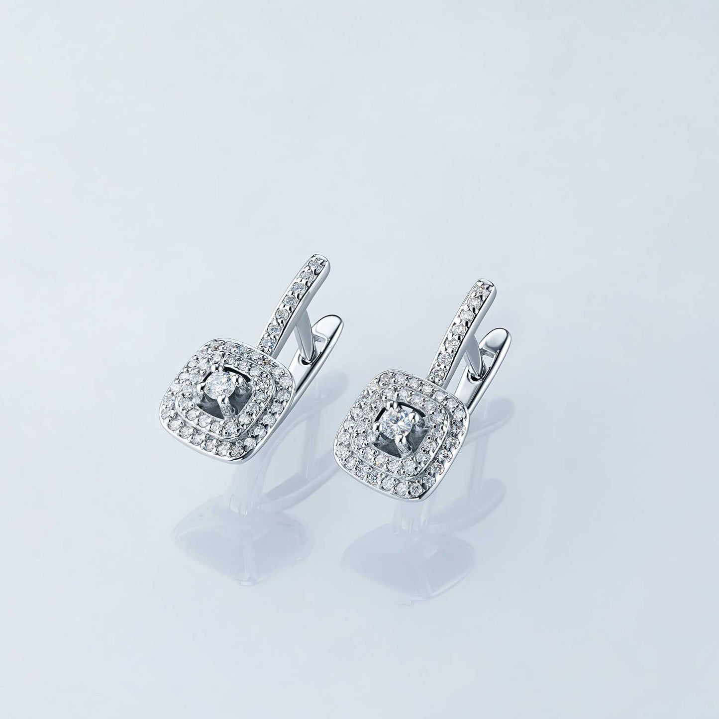 14K White Gold Earrings with Lab-Created Diamonds 0.350 CT.TW