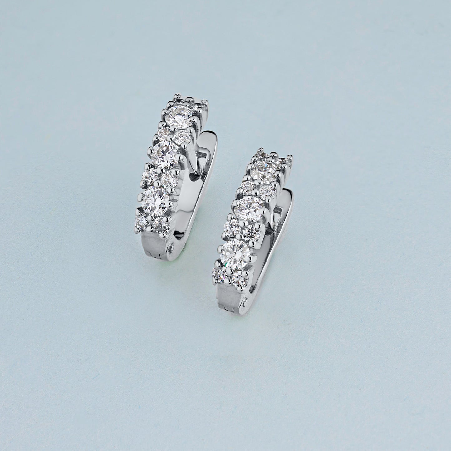 Sterling Silver Earrings with Lab-Created Diamonds 6.570 CT.TW
