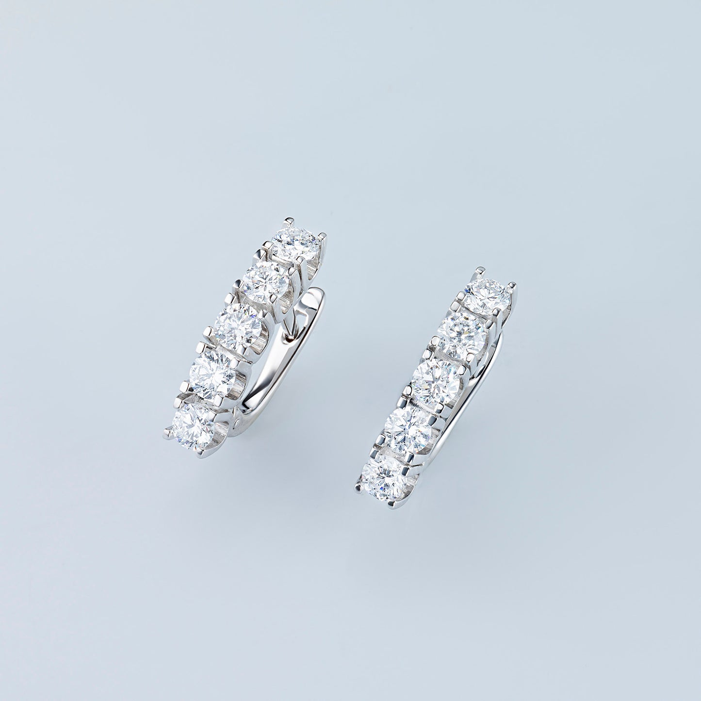14K White Gold Earrings with Lab-Created Diamonds 1.550 CT.TW