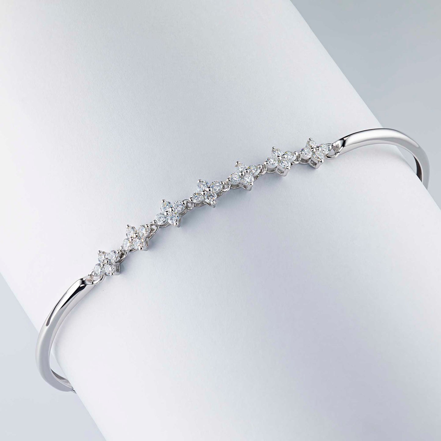 14K White Gold Bracelet with Lab-Created Diamonds 16.020 CT.TW