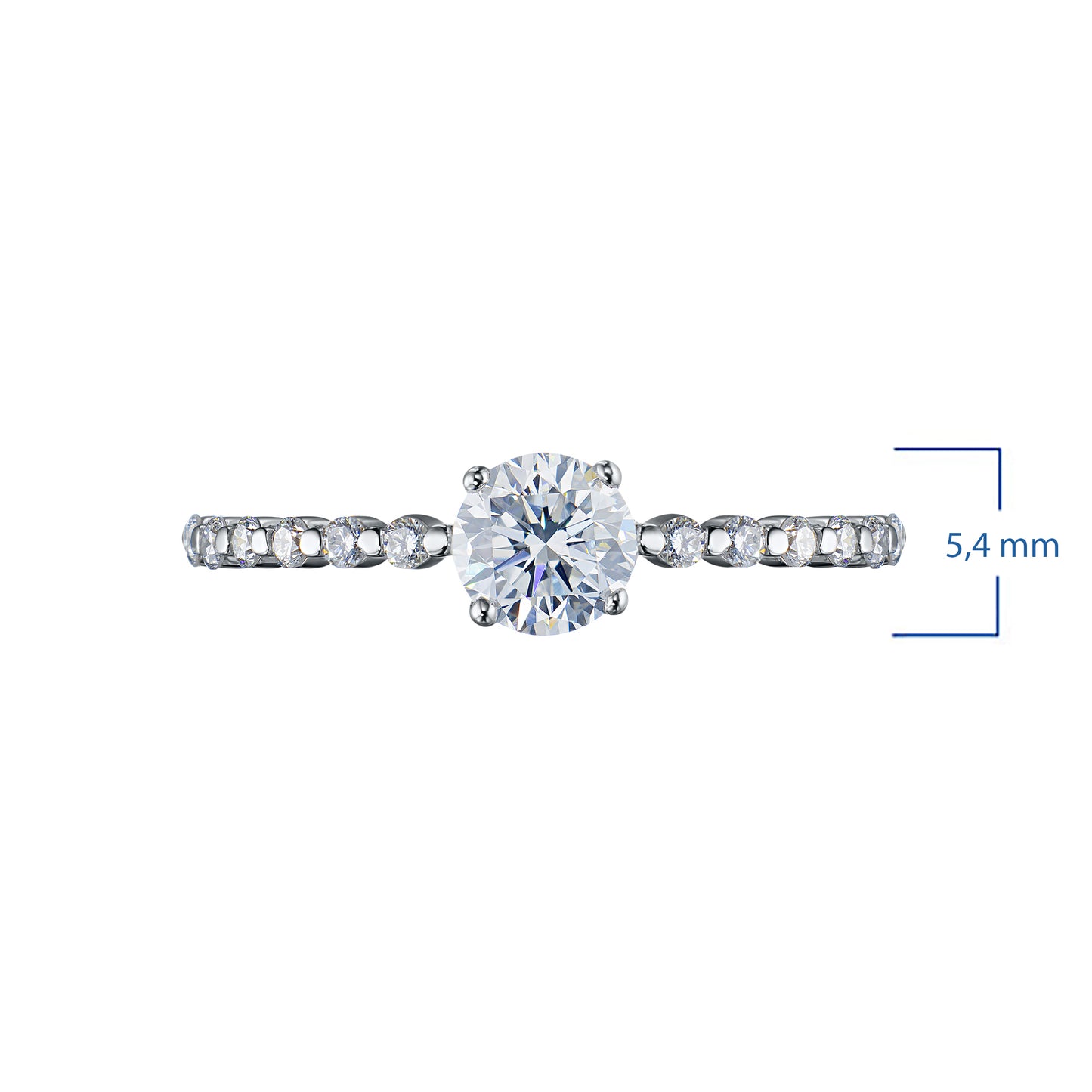 14K White Gold Ring with Lab-Created Diamonds 0.660 CT.TW