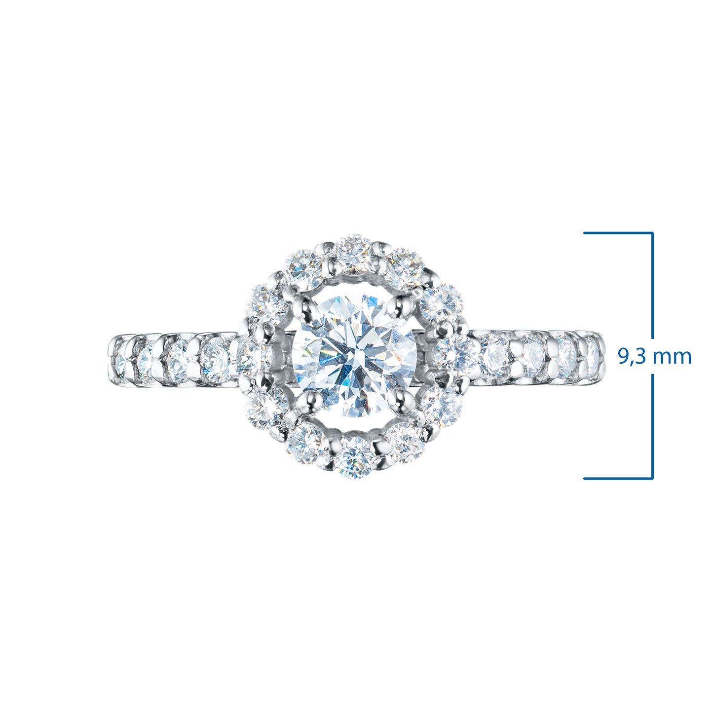 14K White Gold Ring with Lab-Created Diamonds 1.170 CT.TW