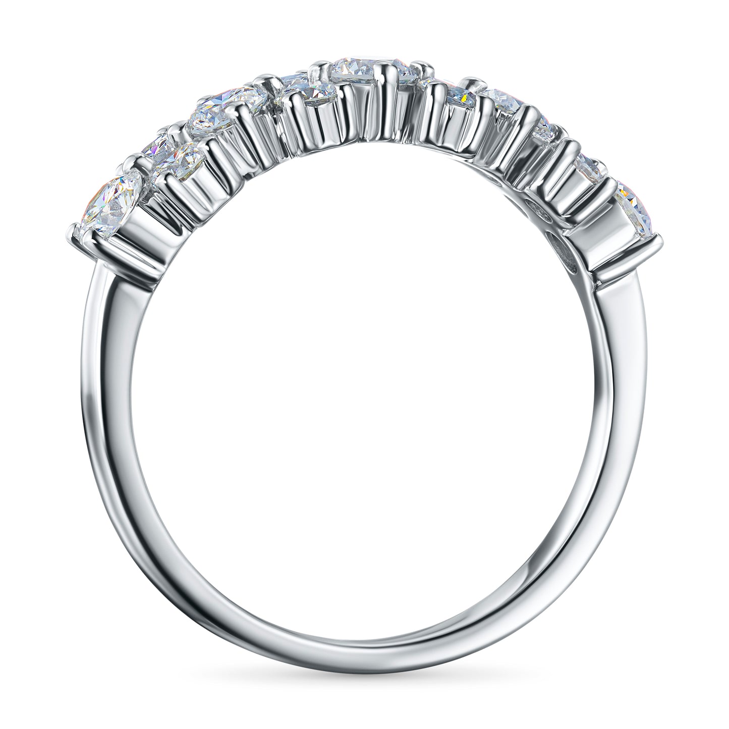 14K White Gold Ring with Lab-Created Diamonds 0.900 CT.TW