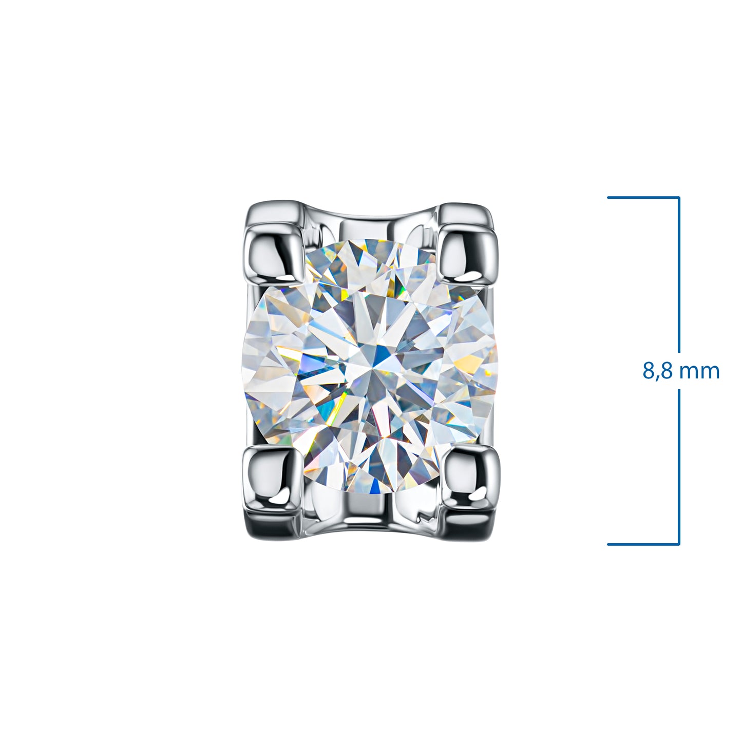 14K White Gold Pendant with Lab-Created Diamonds 1.120 CT.TW