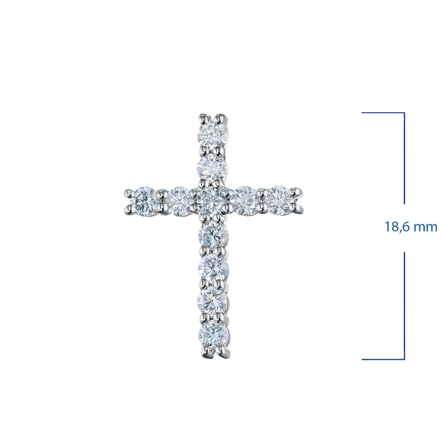 Подвеска из 14-каратного белого золота с выращенными в лаборатории бриллиантами 0,380 карата