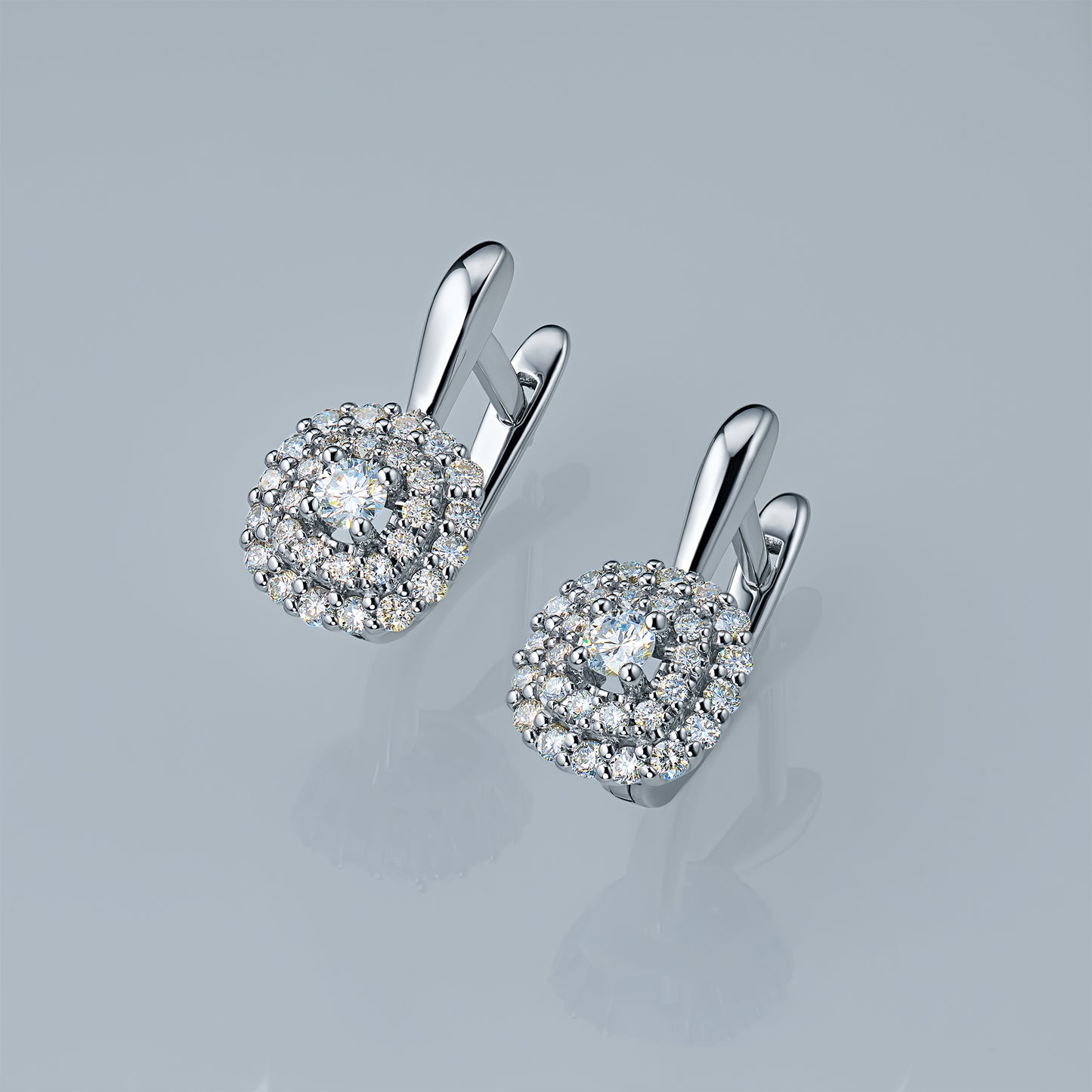 14K White Gold Earrings with Lab-Created Diamonds 0.700 CT.TW