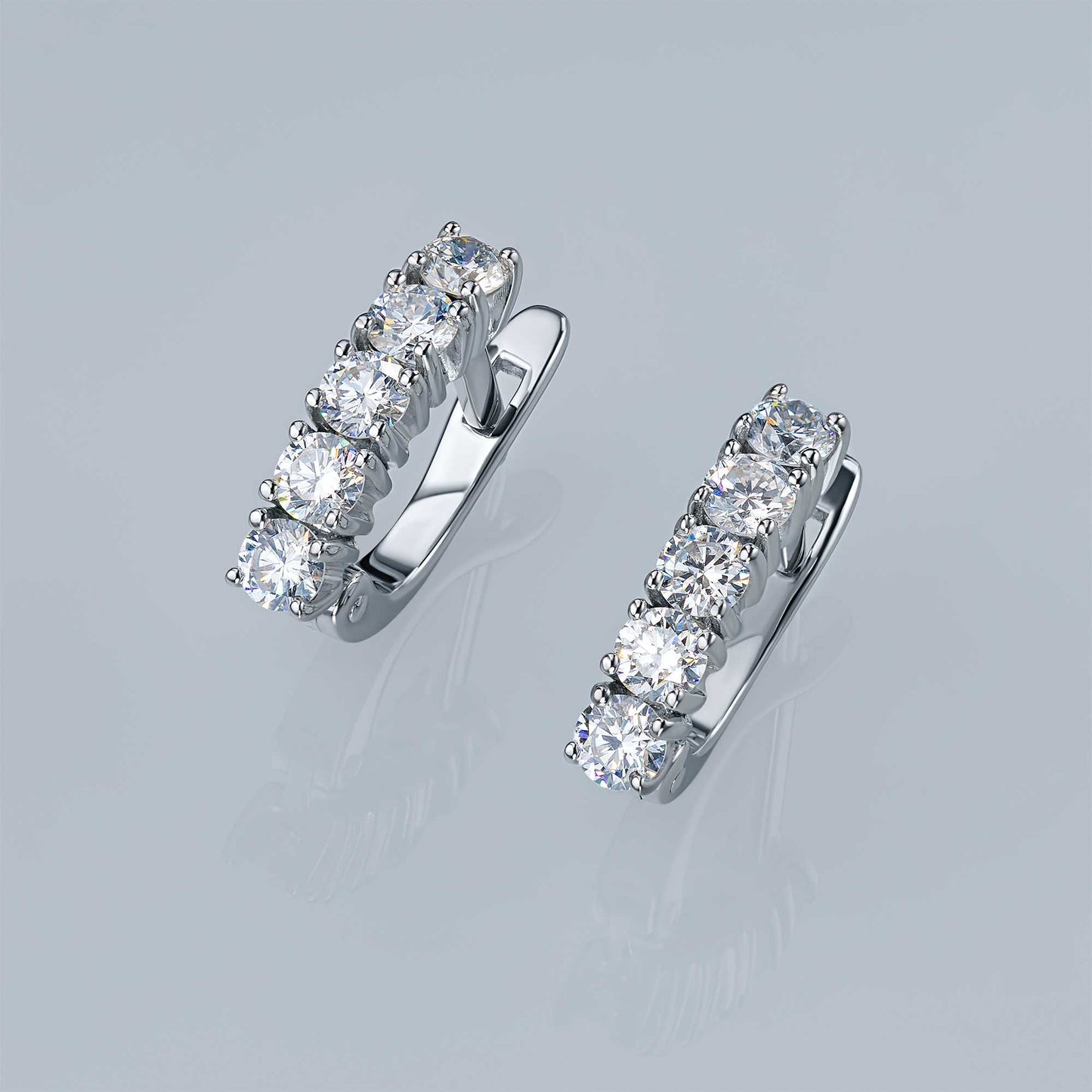 14K White Gold Earrings with Lab-Created Diamonds 9.770 CT.TW