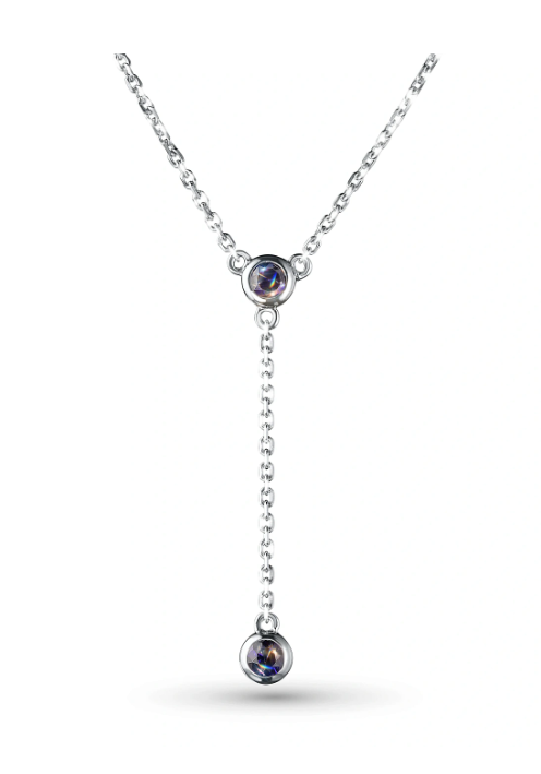 Sterling Silver Necklace with Sapphire