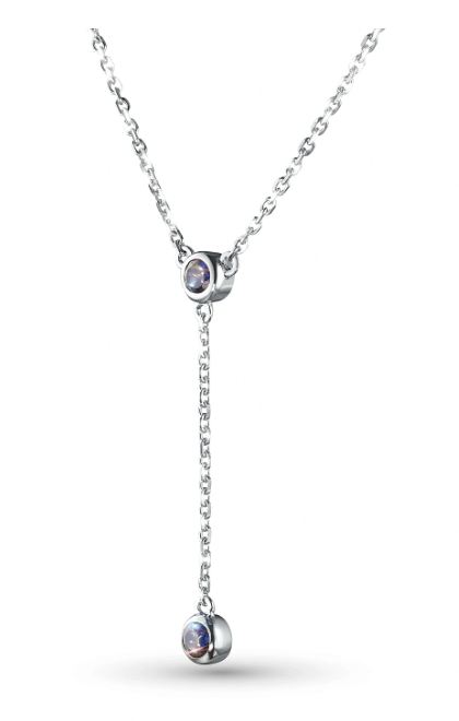 Sterling Silver Necklace with Sapphire