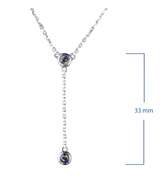 Sterling Silver Necklace with Sapphire