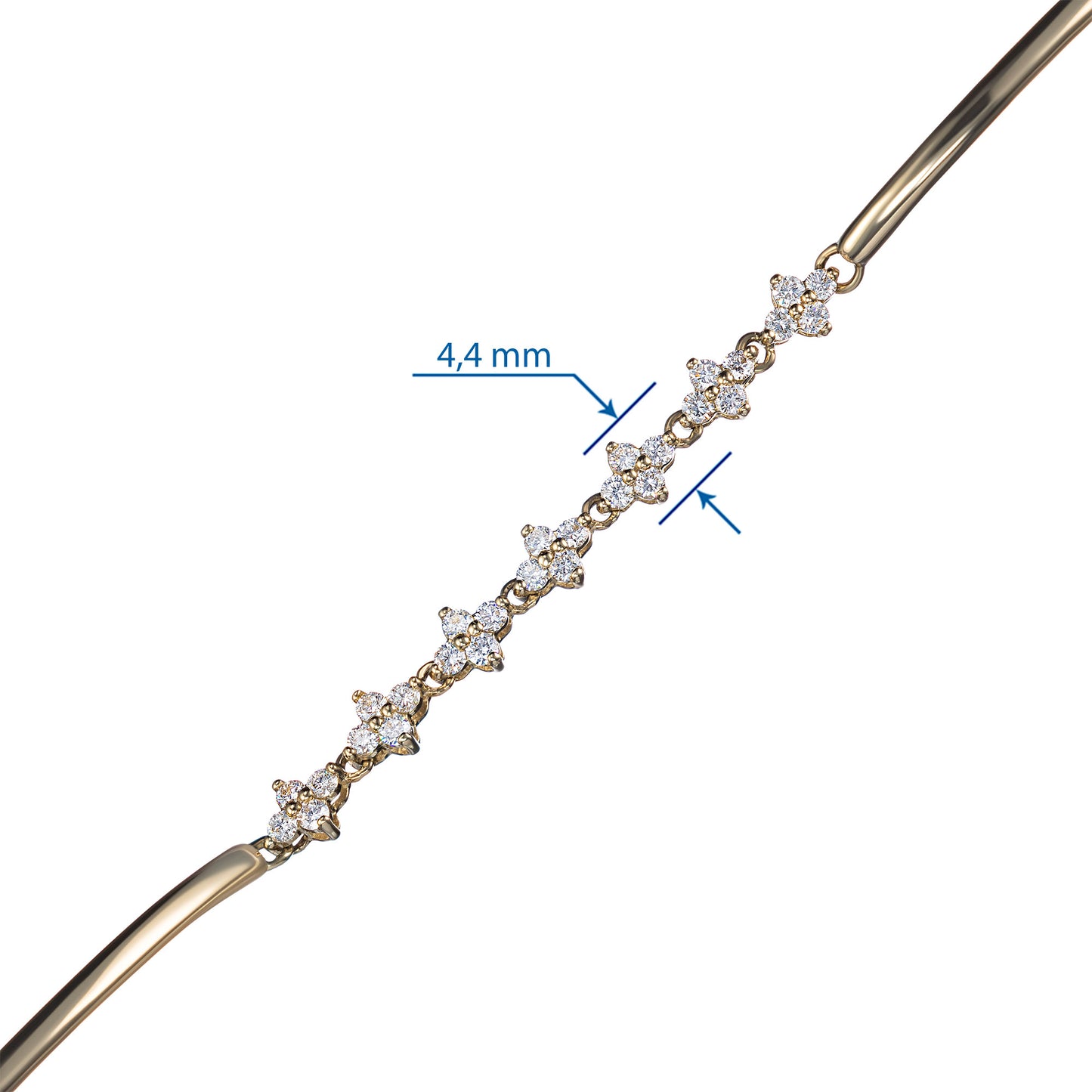14K Yellow Gold Bracelet with Lab-Created Diamonds 0.550 CT.TW