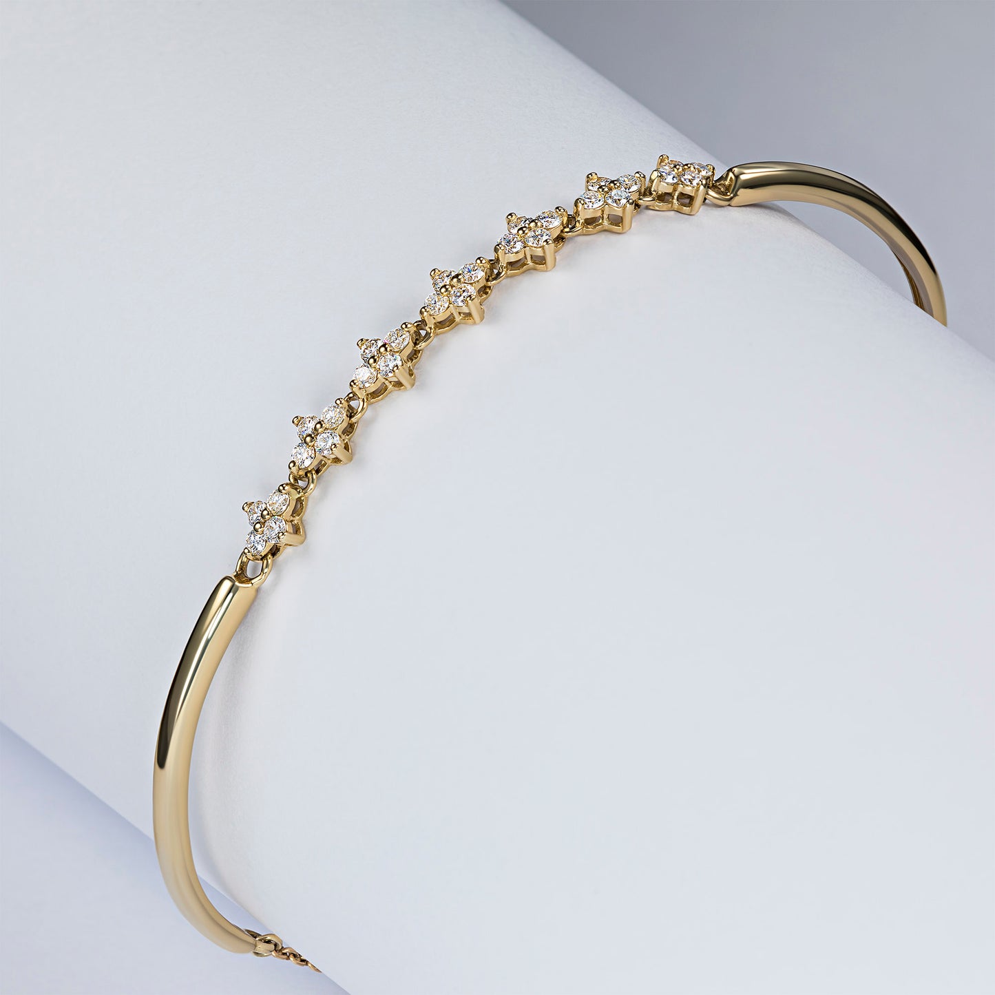 14K Yellow Gold Bracelet with Lab-Created Diamonds 0.550 CT.TW