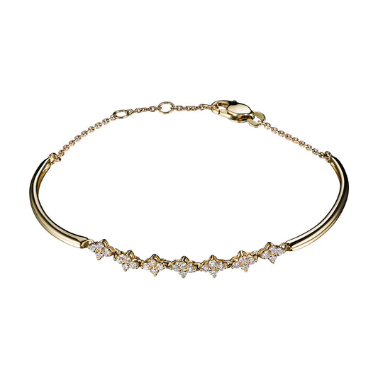14K Yellow Gold Bracelet with Lab-Created Diamonds 0.550 CT.TW