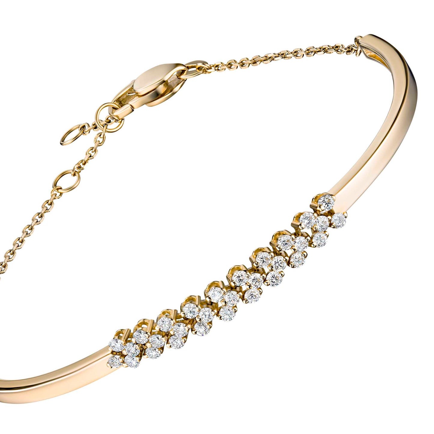 14K Yellow Gold Bracelet with Lab-Created Diamonds 0.550 CT.TW