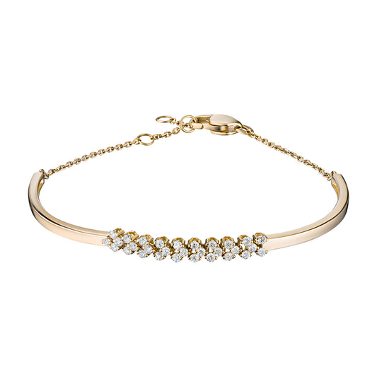 14K Yellow Gold Bracelet with Lab-Created Diamonds 0.550 CT.TW