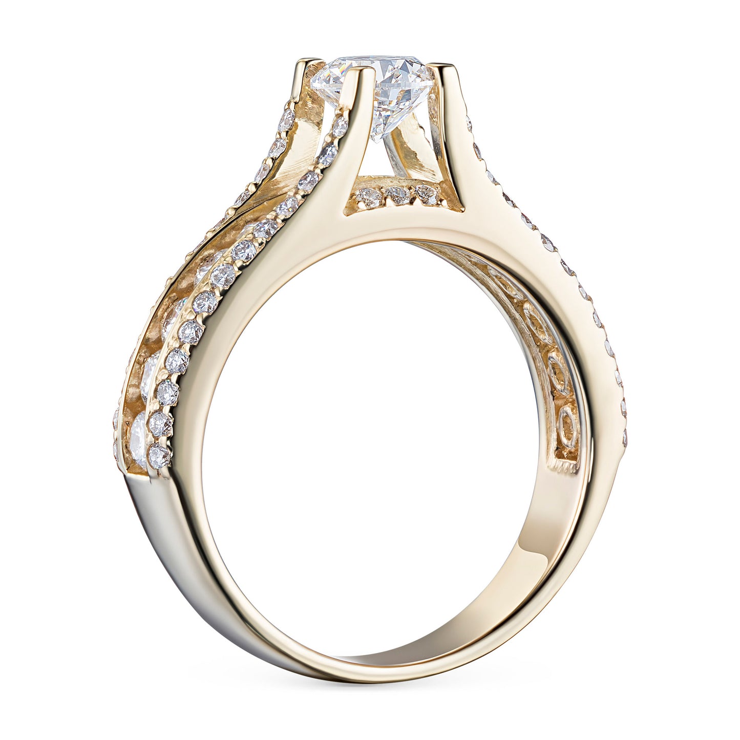 14K Yellow Gold Ring with Lab-Created Diamonds 2.050 CT.TW