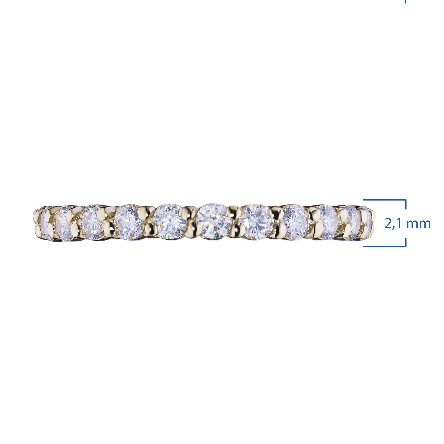 14K Yellow Gold Ring with Lab-Created Diamonds 0.450 CT.TW