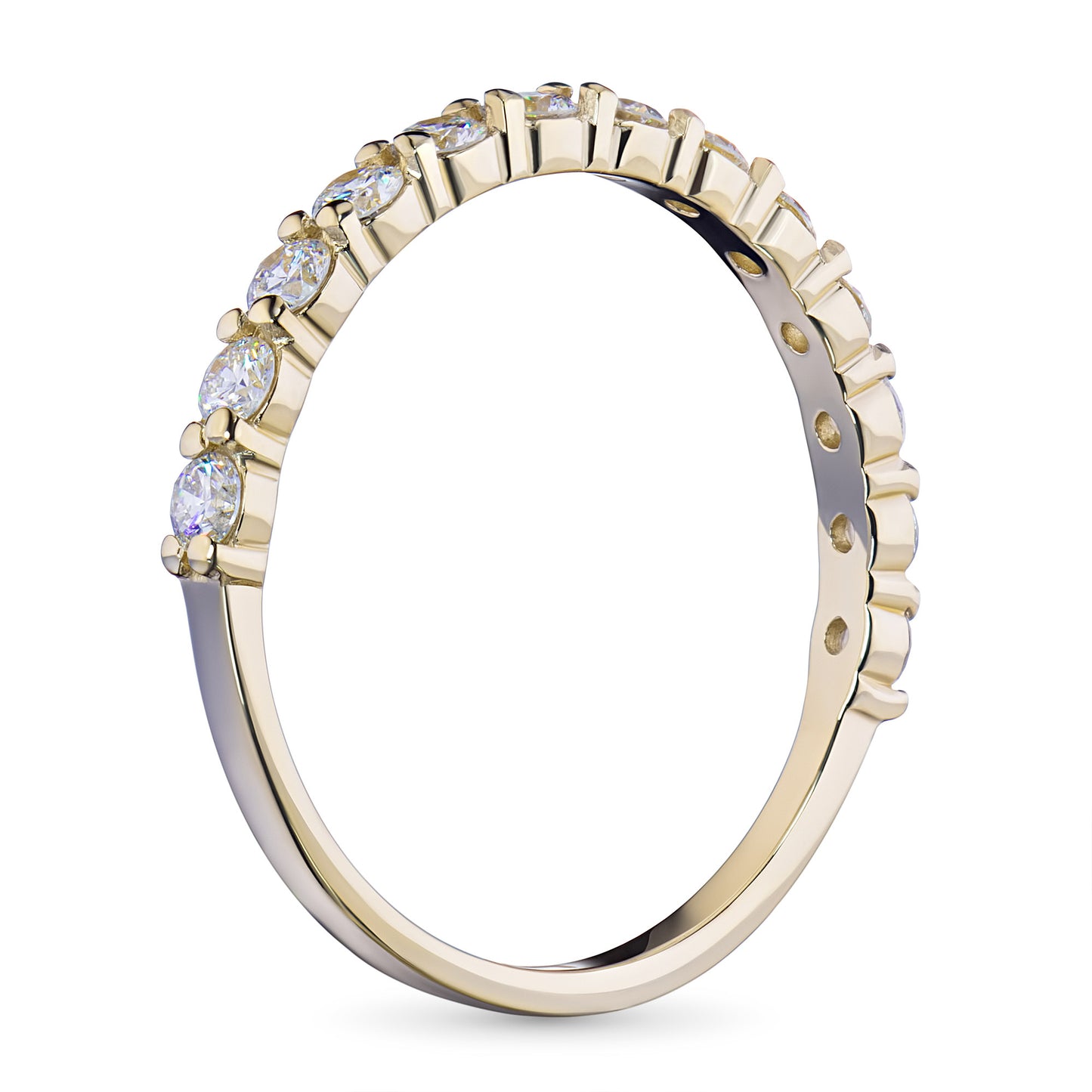 14K Yellow Gold Ring with Lab-Created Diamonds 0.450 CT.TW