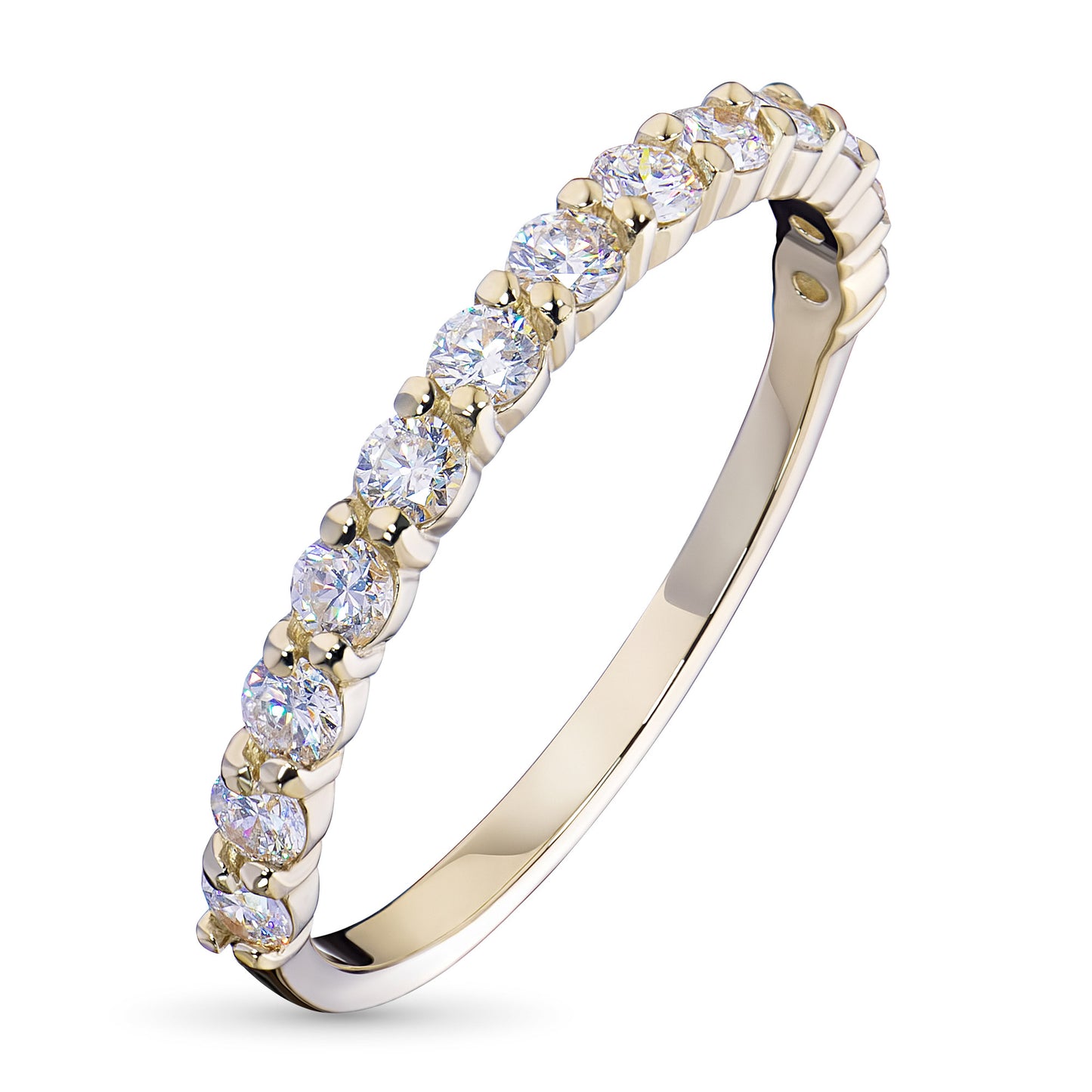 14K Yellow Gold Ring with Lab-Created Diamonds 0.450 CT.TW