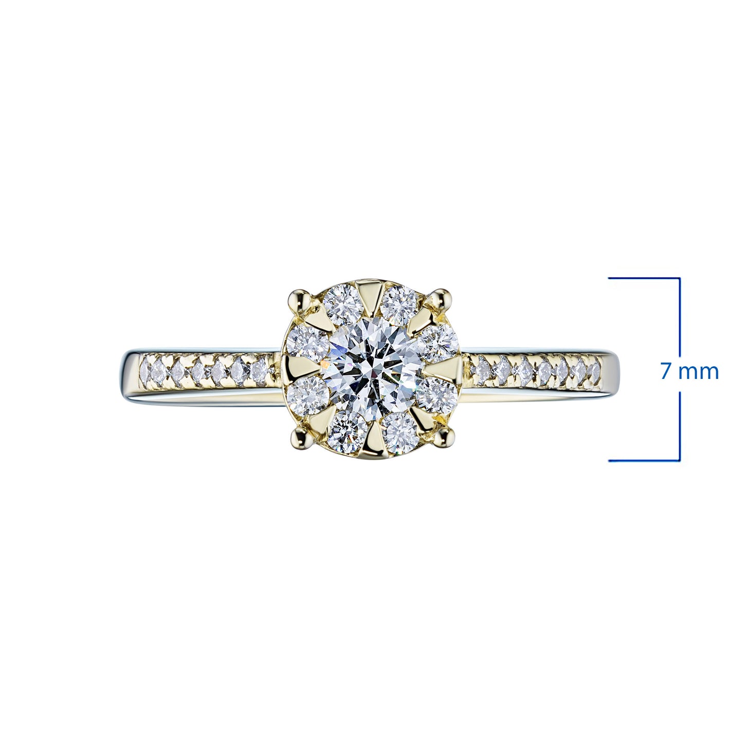 14K Yellow Gold Ring with Lab-Created Diamonds 2.410 CT.TW