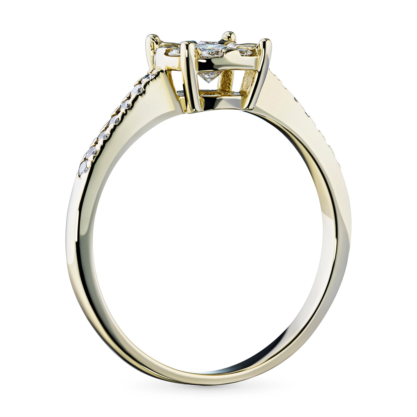 14K Yellow Gold Ring with Lab-Created Diamonds 2.410 CT.TW