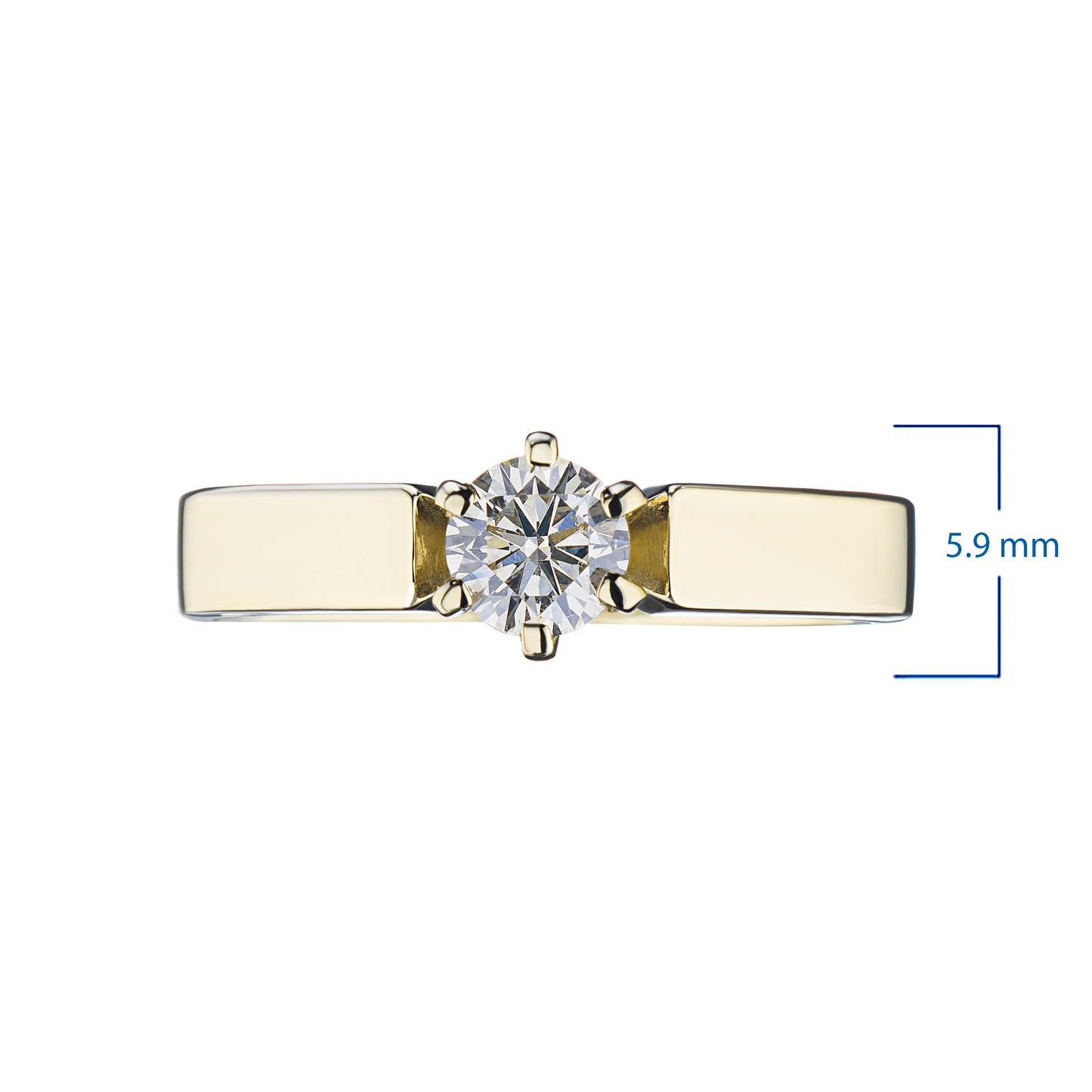 14K Yellow Gold Ring with Lab-Created Diamonds 0.220 CT.TW