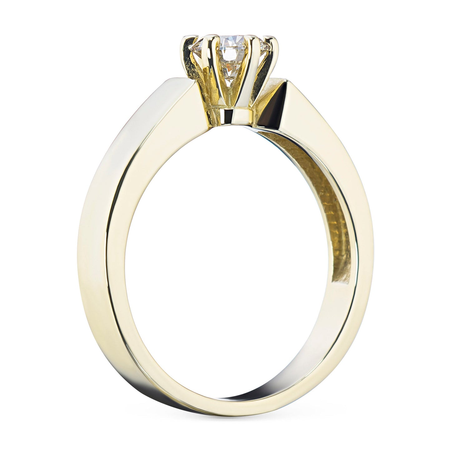 14K Yellow Gold Ring with Natural Diamonds 0.220 CT.TW