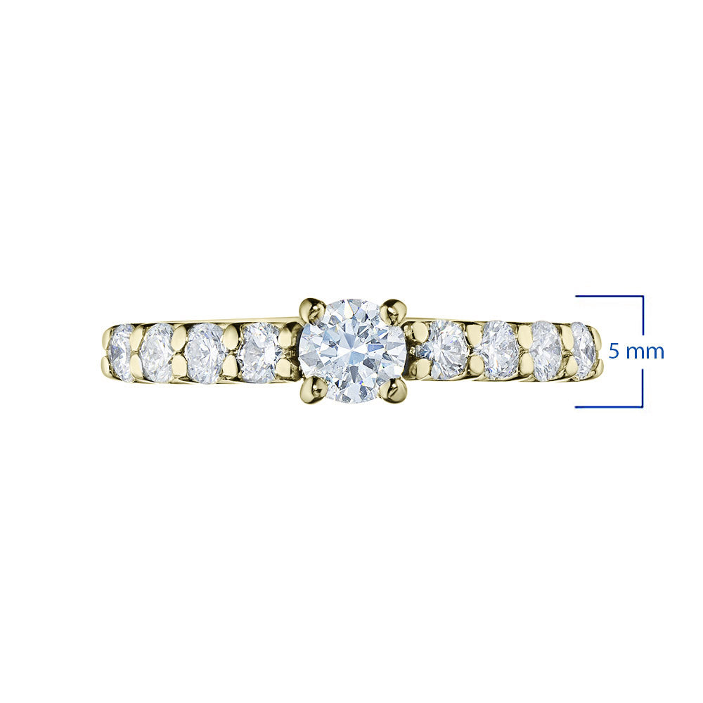14K Yellow Gold Ring with Lab-Created Diamonds 2.860 CT.TW