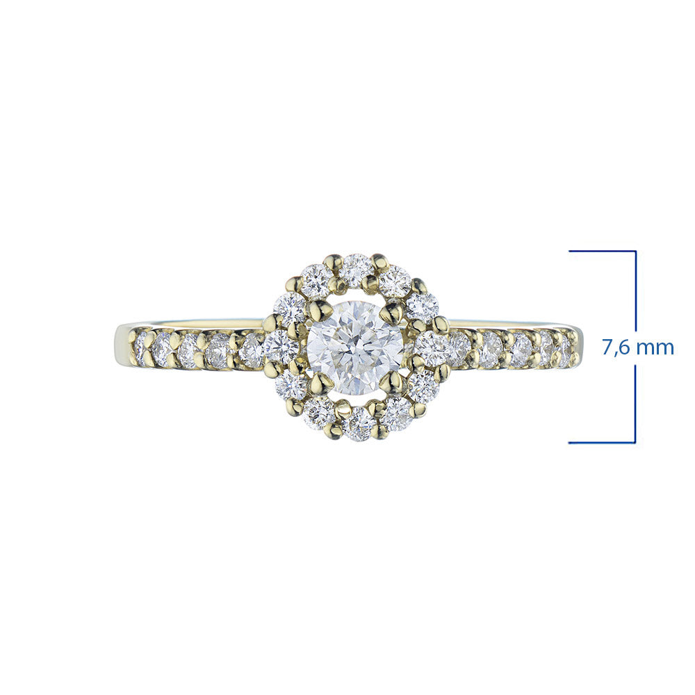 14K Yellow Gold Ring with Lab-Created Diamonds 7.200 CT.TW