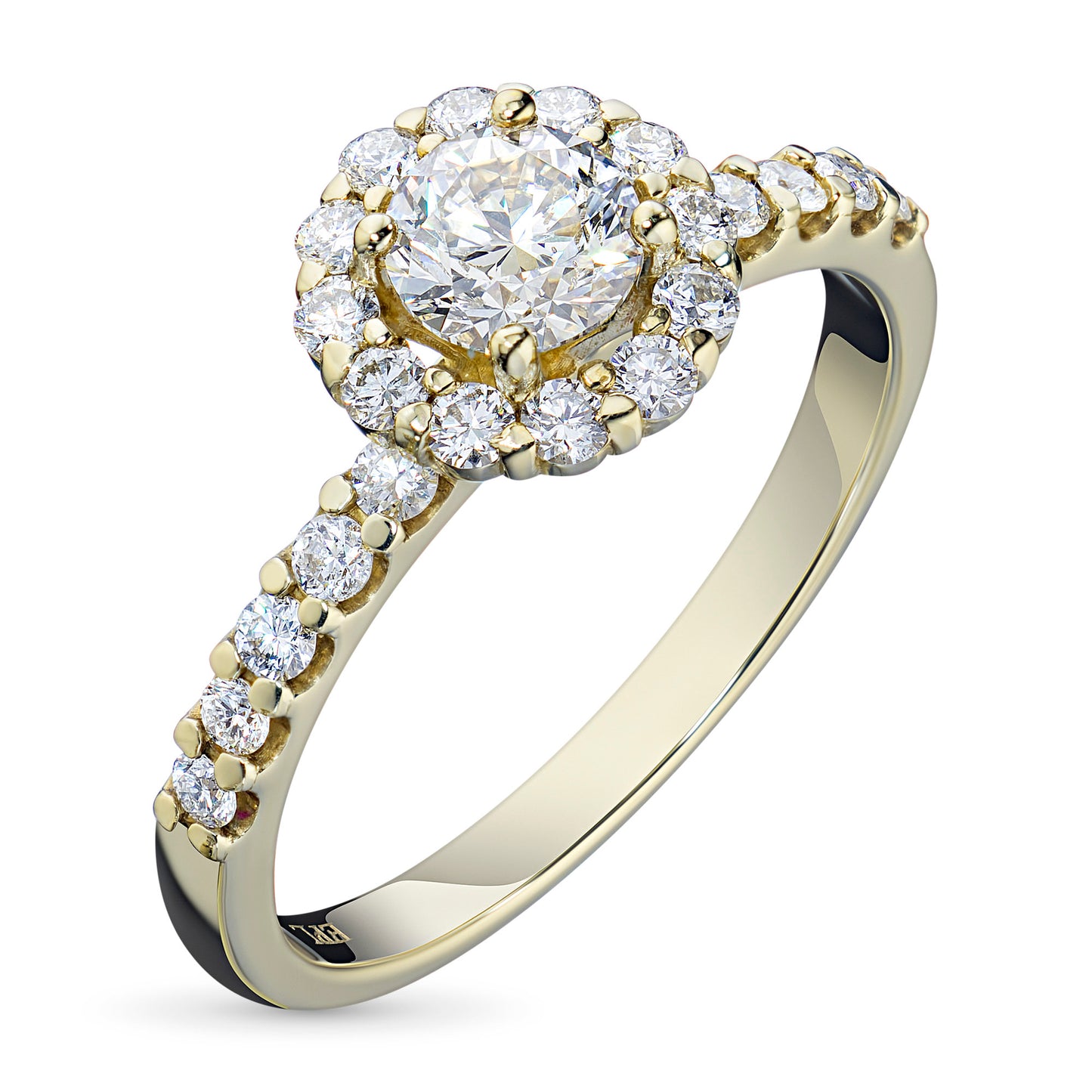 14K Yellow Gold Ring with Lab-Created Diamonds 0.77 CT.TW