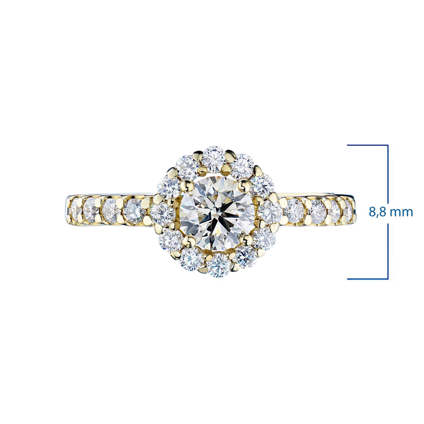 14K Yellow Gold Ring with Lab-Created Diamonds 0.77 CT.TW