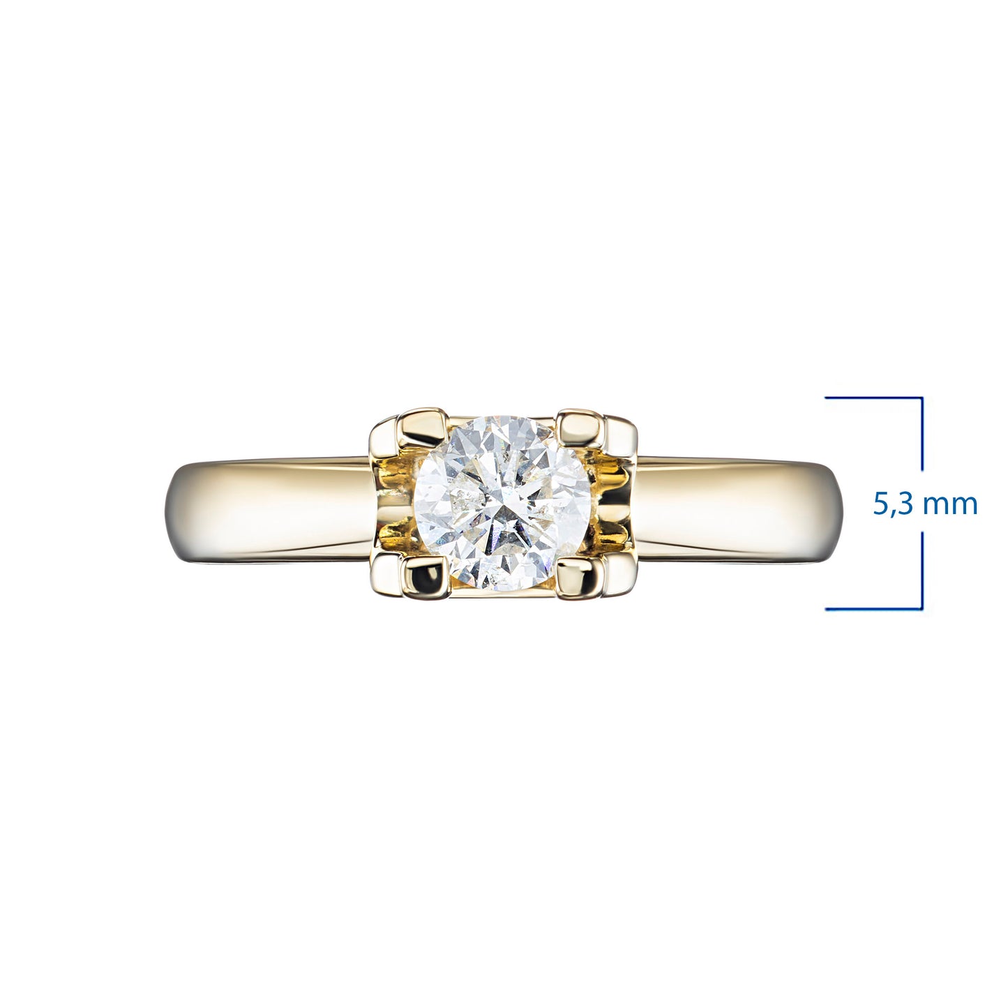 14K Yellow Gold Ring with Lab-Created Diamonds 0.560 CT.TW