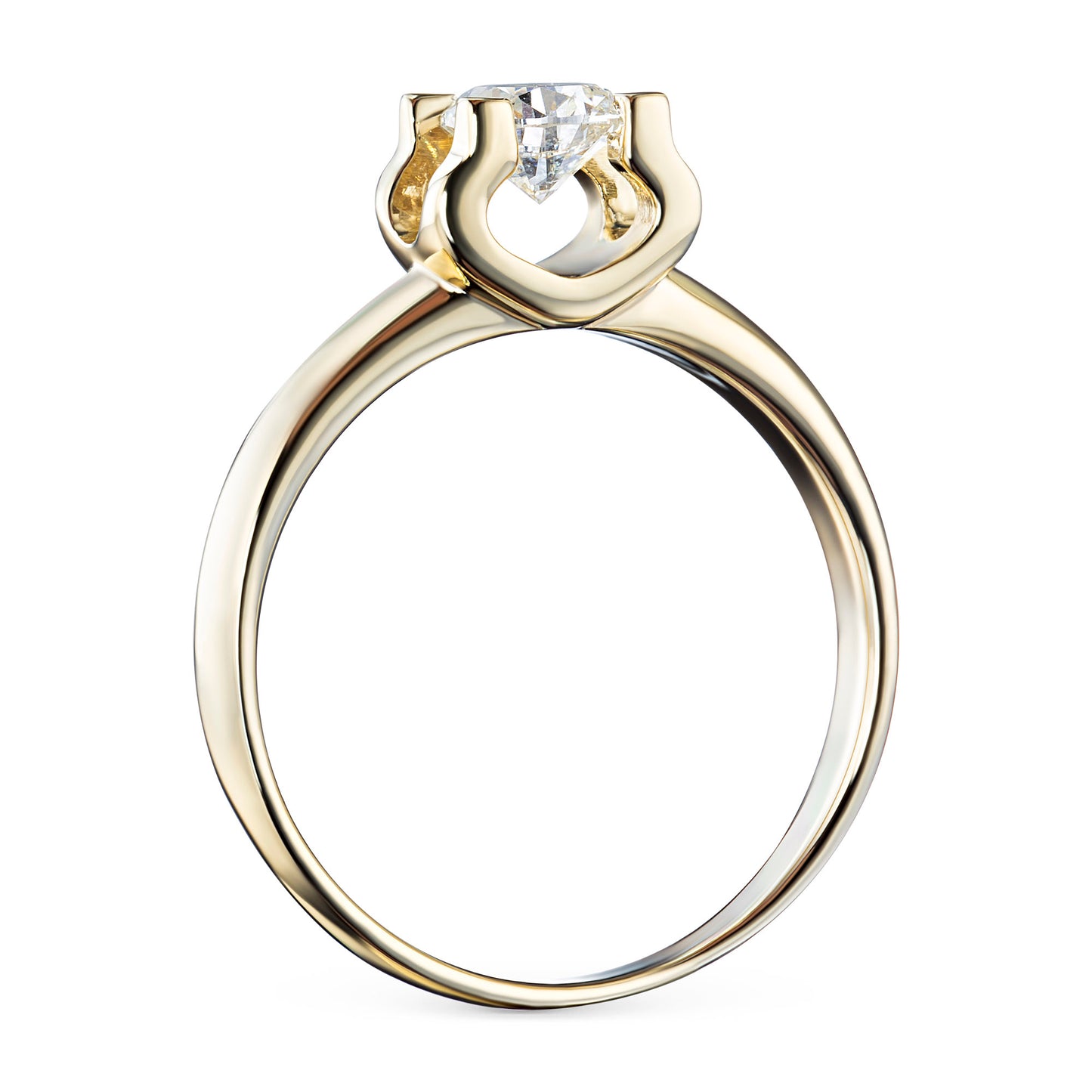 14K Yellow Gold Ring with Lab-Created Diamonds 0.560 CT.TW