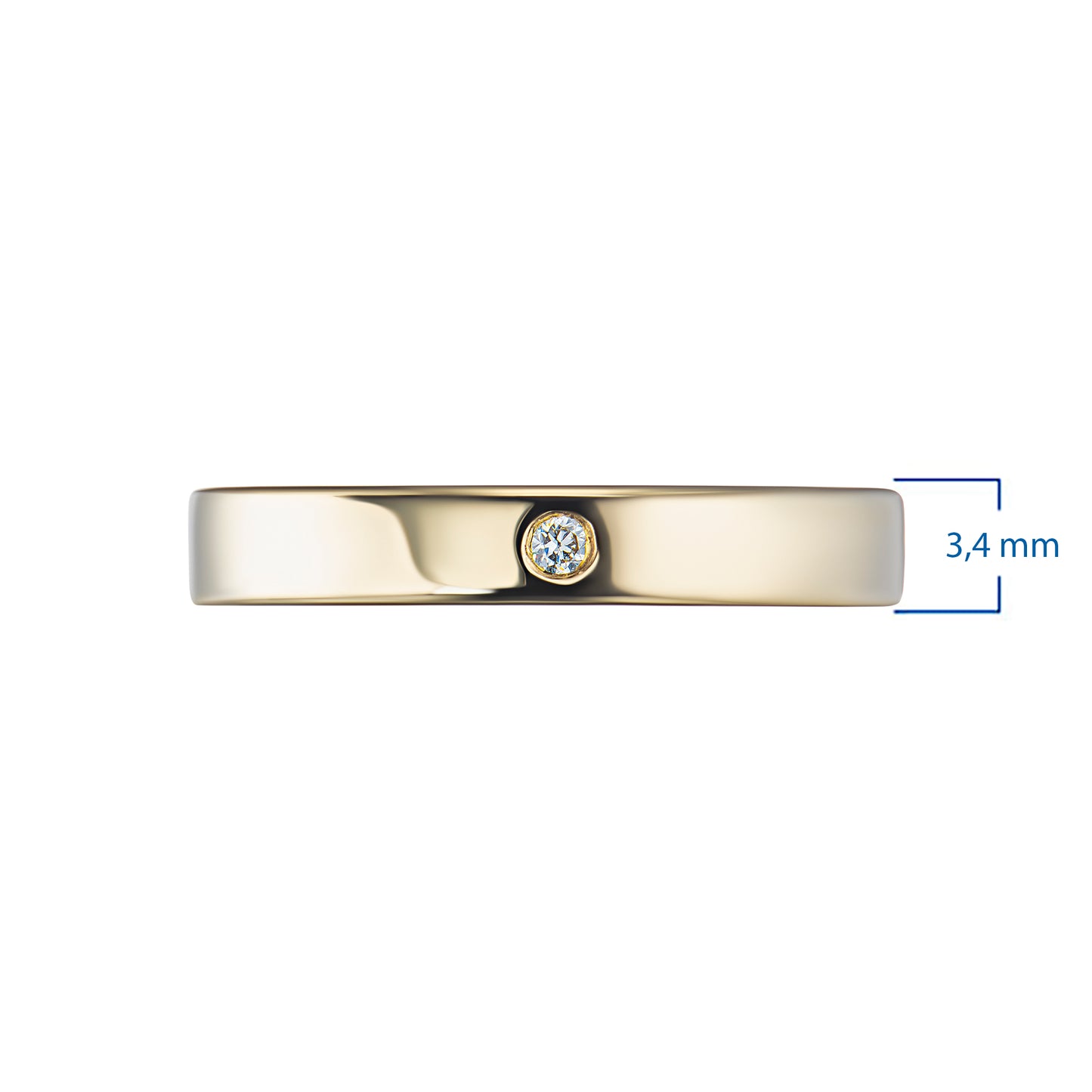 14K Yellow Gold Ring with Lab-Created Diamonds 0.020 CT.TW