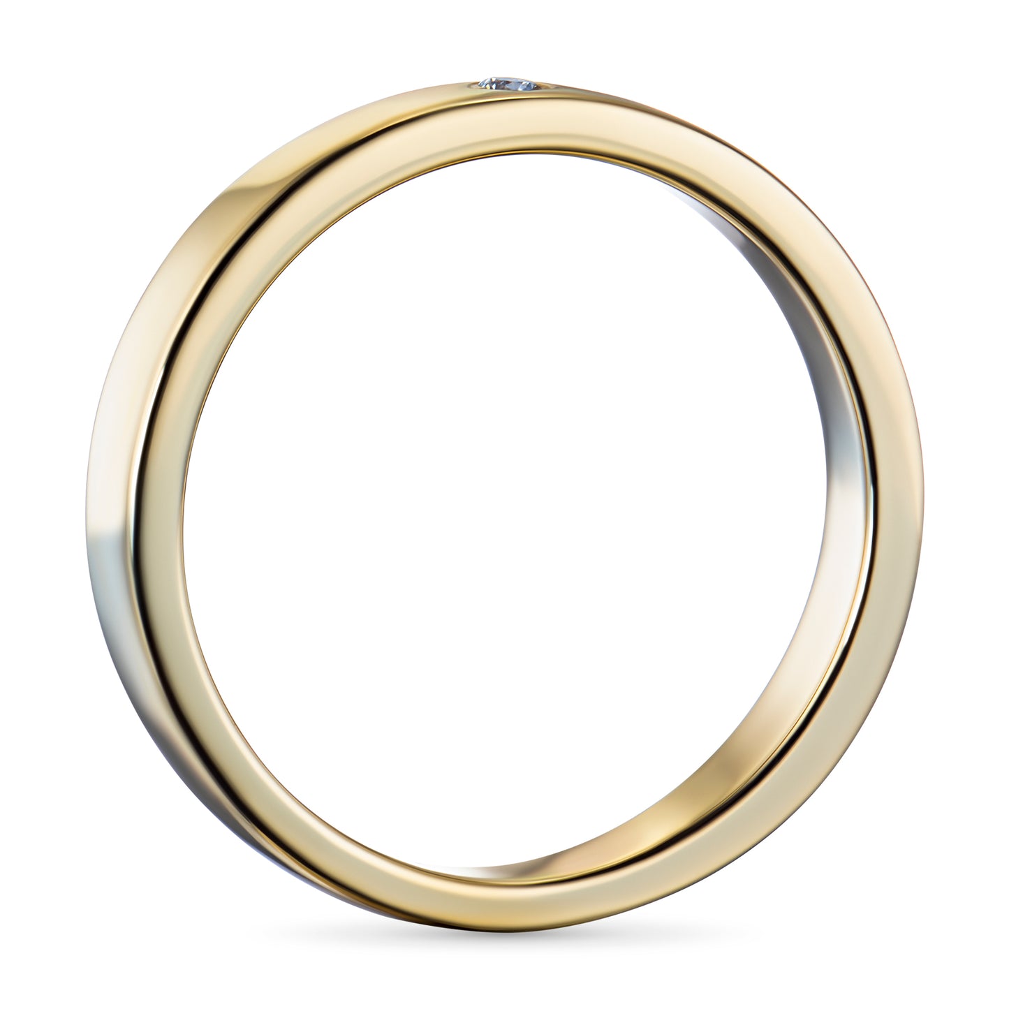 14K Yellow Gold Ring with Lab-Created Diamonds 0.020 CT.TW