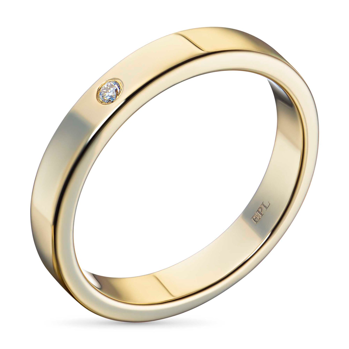 14K Yellow Gold Ring with Lab-Created Diamonds 0.020 CT.TW