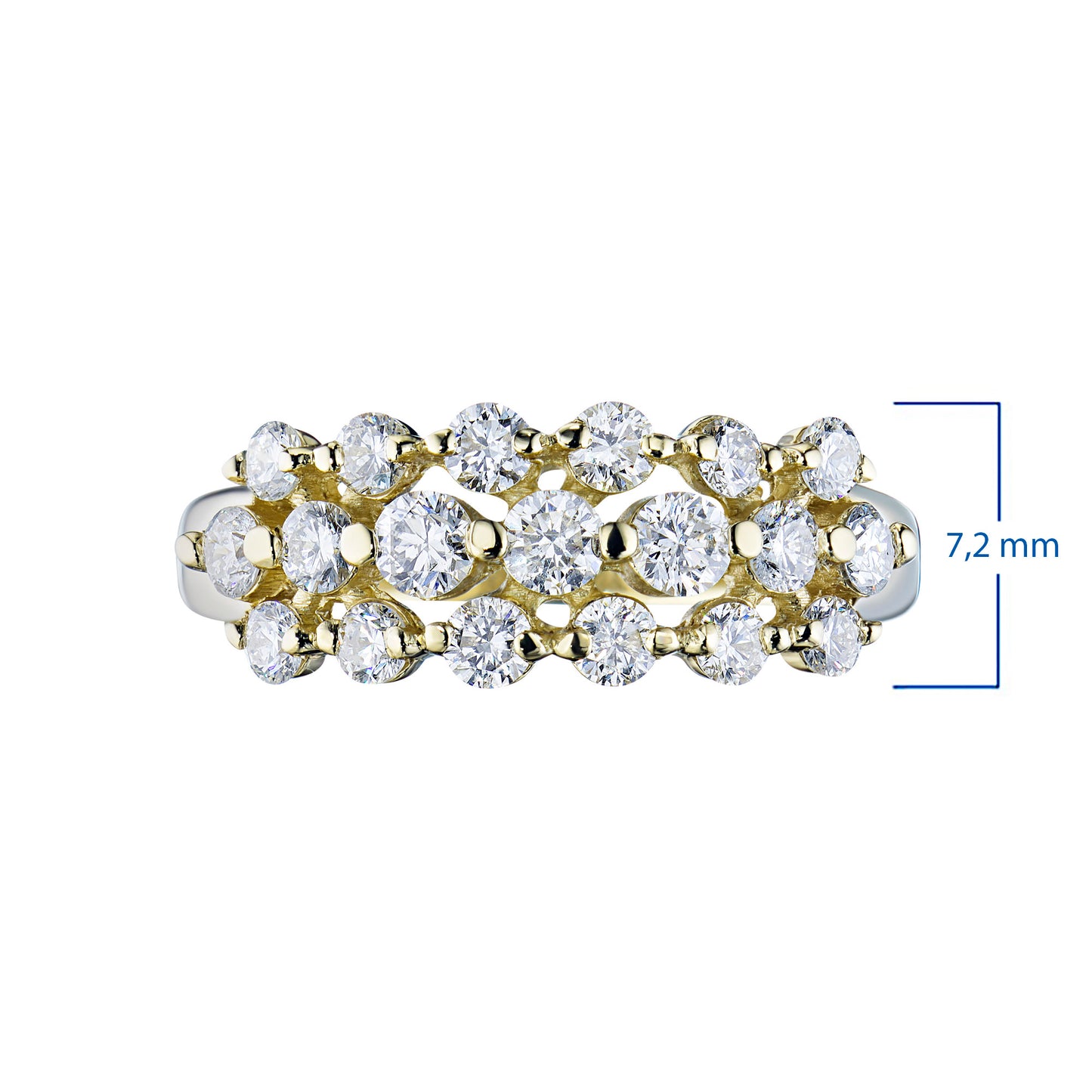 14K Yellow Gold Ring with Lab-Created Diamonds 1.130 CT.TW