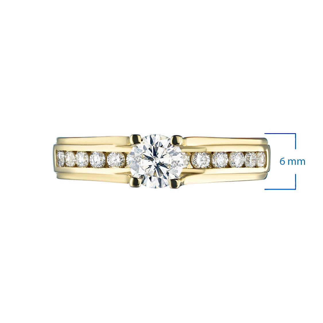 14K Yellow Gold Ring with Lab-Created Diamonds 0.630 CT.TW