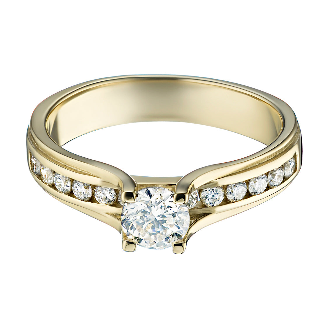 14K Yellow Gold Ring with Lab-Created Diamonds 0.630 CT.TW