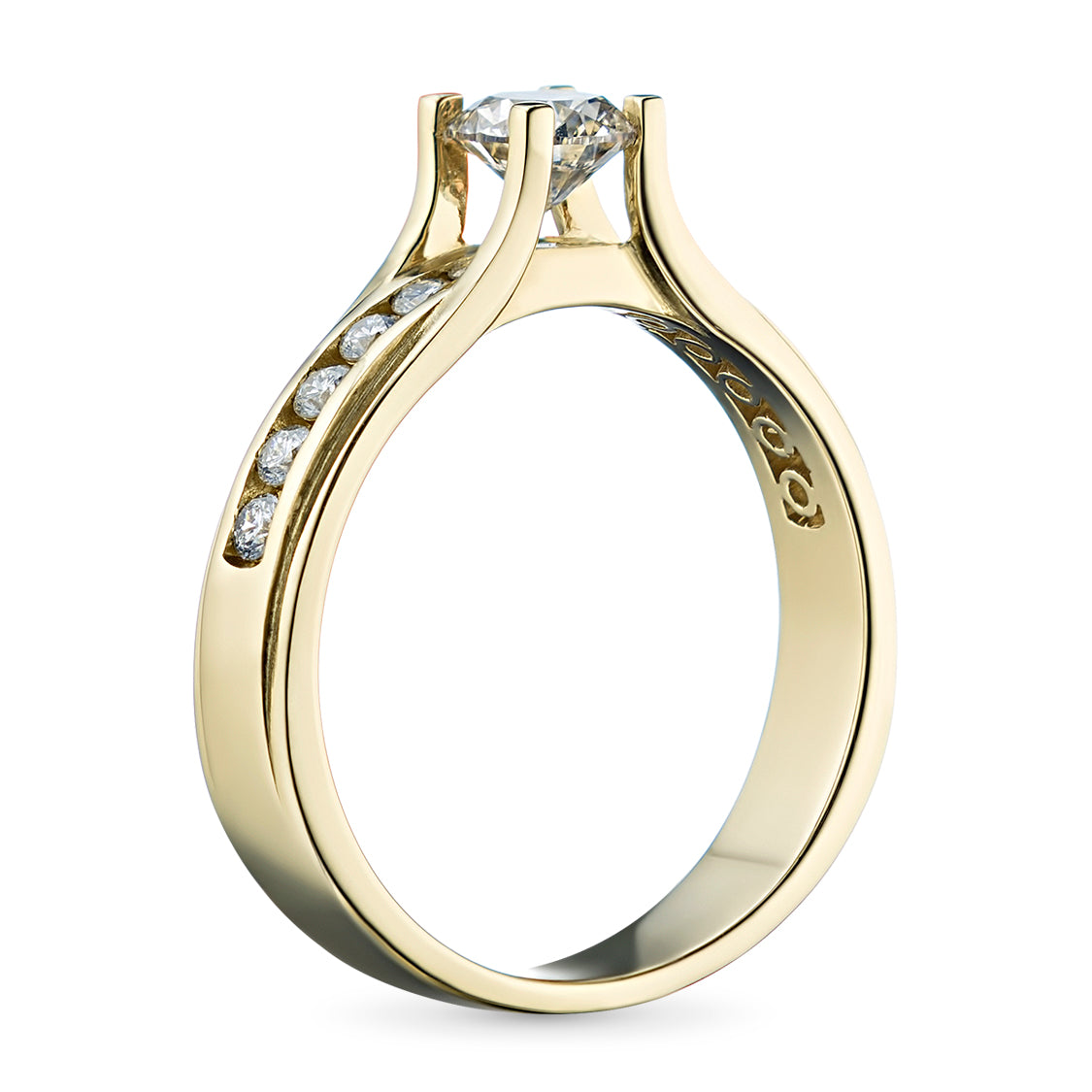 14K Yellow Gold Ring with Lab-Created Diamonds 0.630 CT.TW
